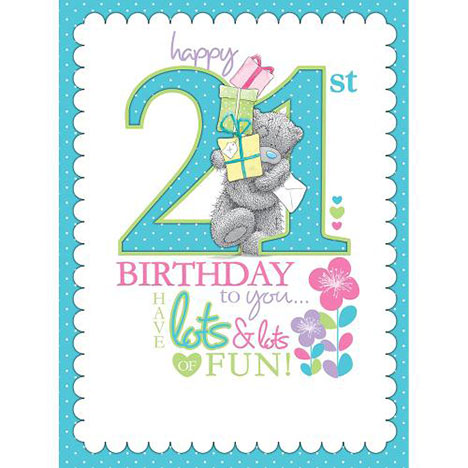 21st Birthday Luxury Me to You Bear Boxed Card £9.99